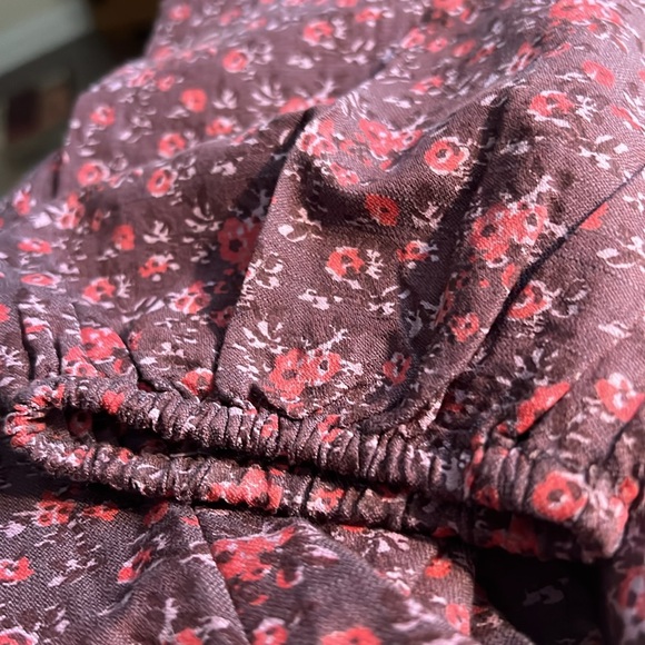 NWT Lucky Brand Long Sleeve Mix Print Peasant Top - Picture 7 of 11